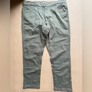 Levi's Jeans Tapered Shortened Green Denim Pants Women's Size 12